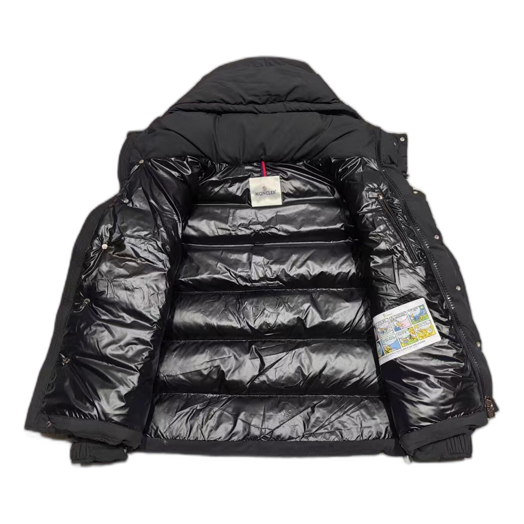 Moncler Maya Matte Hooded Puffer Jacket – Black | Premium Down | Luxury Outerwear