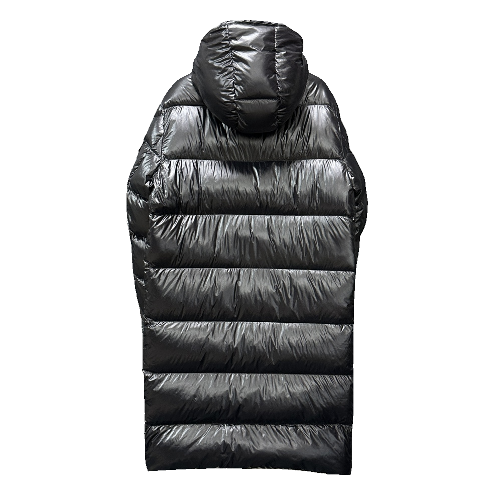 Moncler Hanoverian Glossy Hooded Long Puffer Coat | Premium Down | Luxury Outerwear