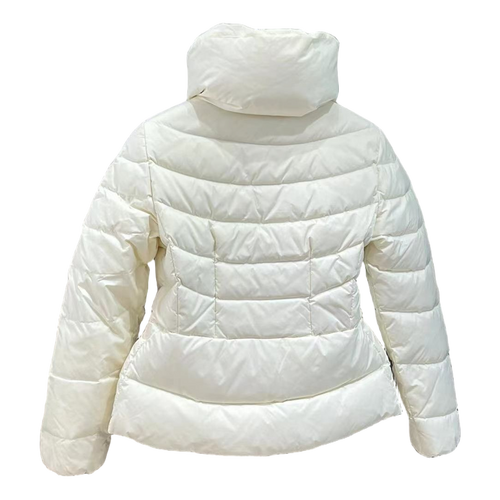 Moncler Drawstring-Waist Stand-Collar Puffer Jacket – Ivory | Premium Down | Luxury Outerwear