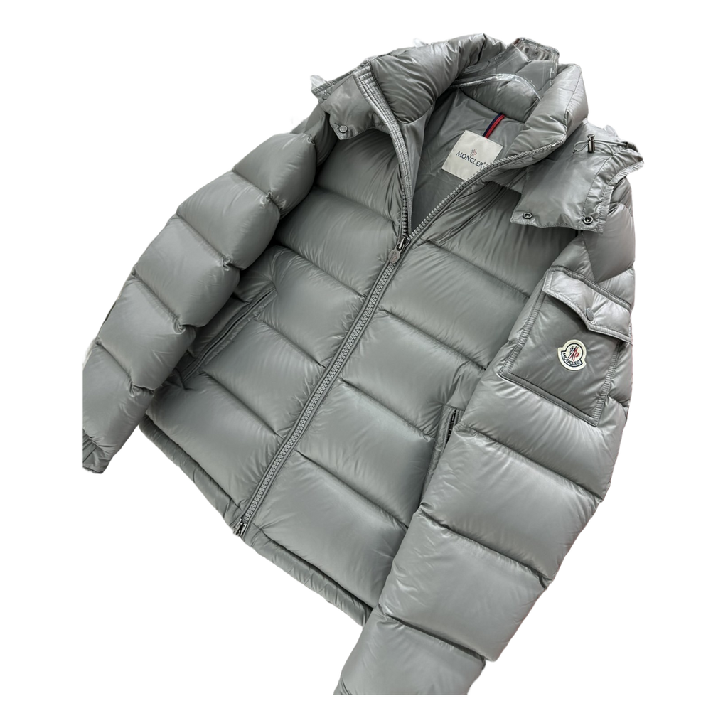 Moncler Maya Hooded Puffer Jacket – Gray | Premium Down | Luxury Outerwear