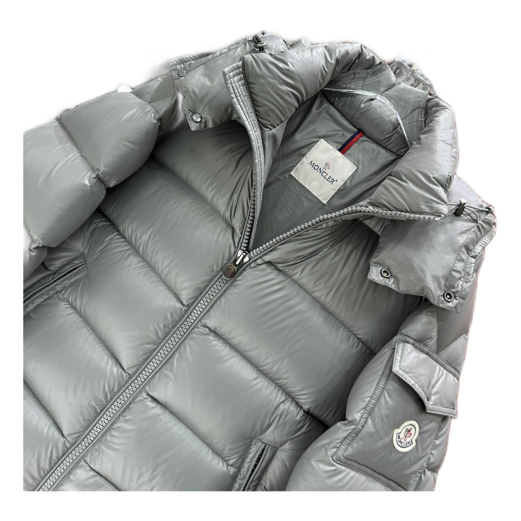Moncler Maya Hooded Puffer Jacket – Gray | Premium Down | Luxury Outerwear