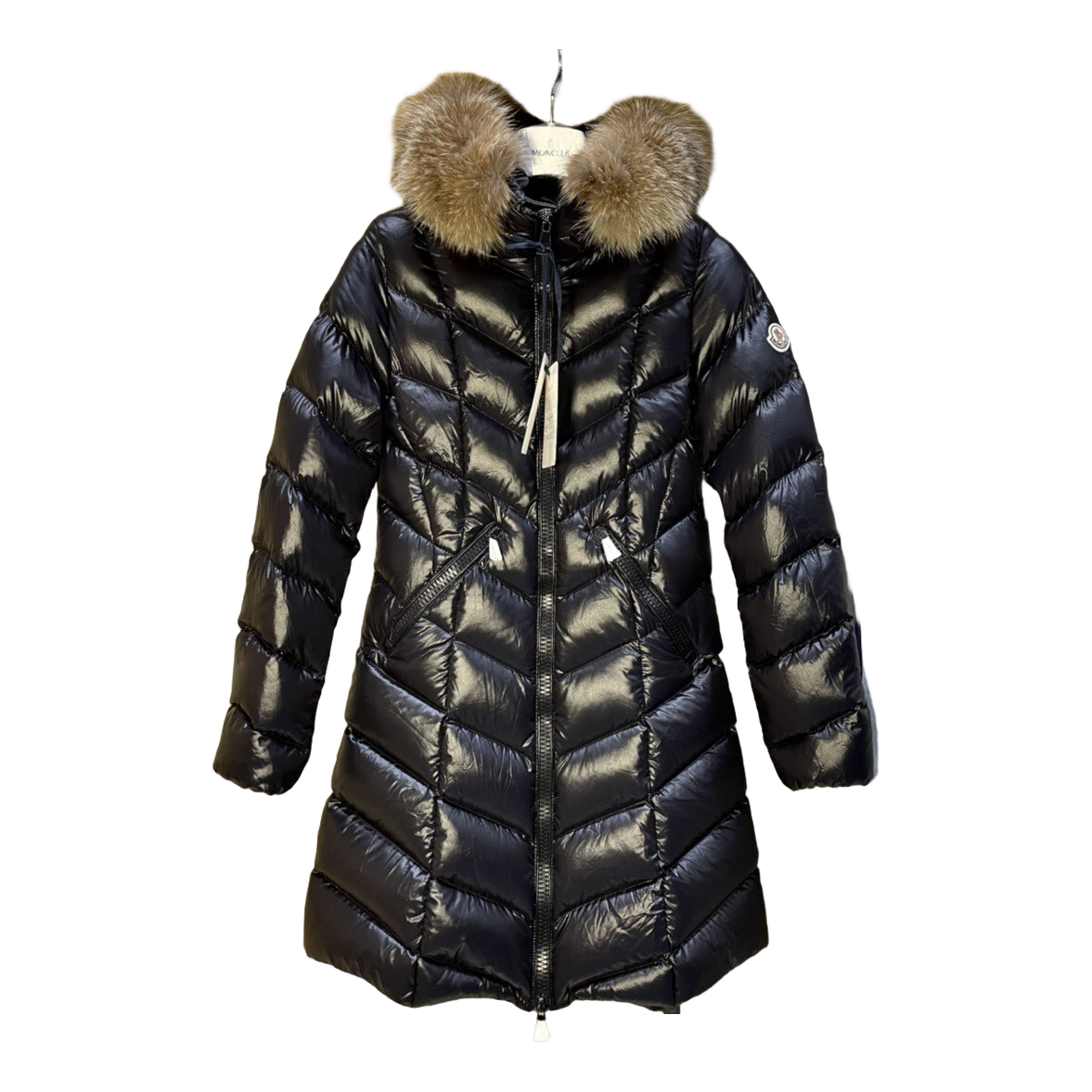 Moncler Fulmarus Chevron-Quilted Hooded Puffer Coat – Black | Premium Down | Luxury Outerwear