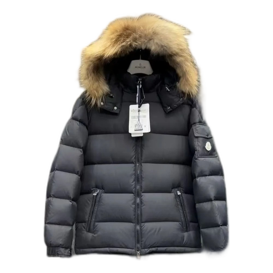 Moncler Fur-Trim Hooded Short Puffer Jacket – Black | Premium Down | Luxury Outerwear