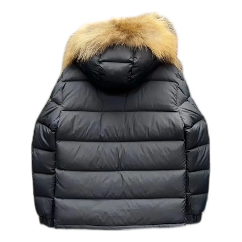 Moncler Fur-Trim Hooded Short Puffer Jacket – Black | Premium Down | Luxury Outerwear