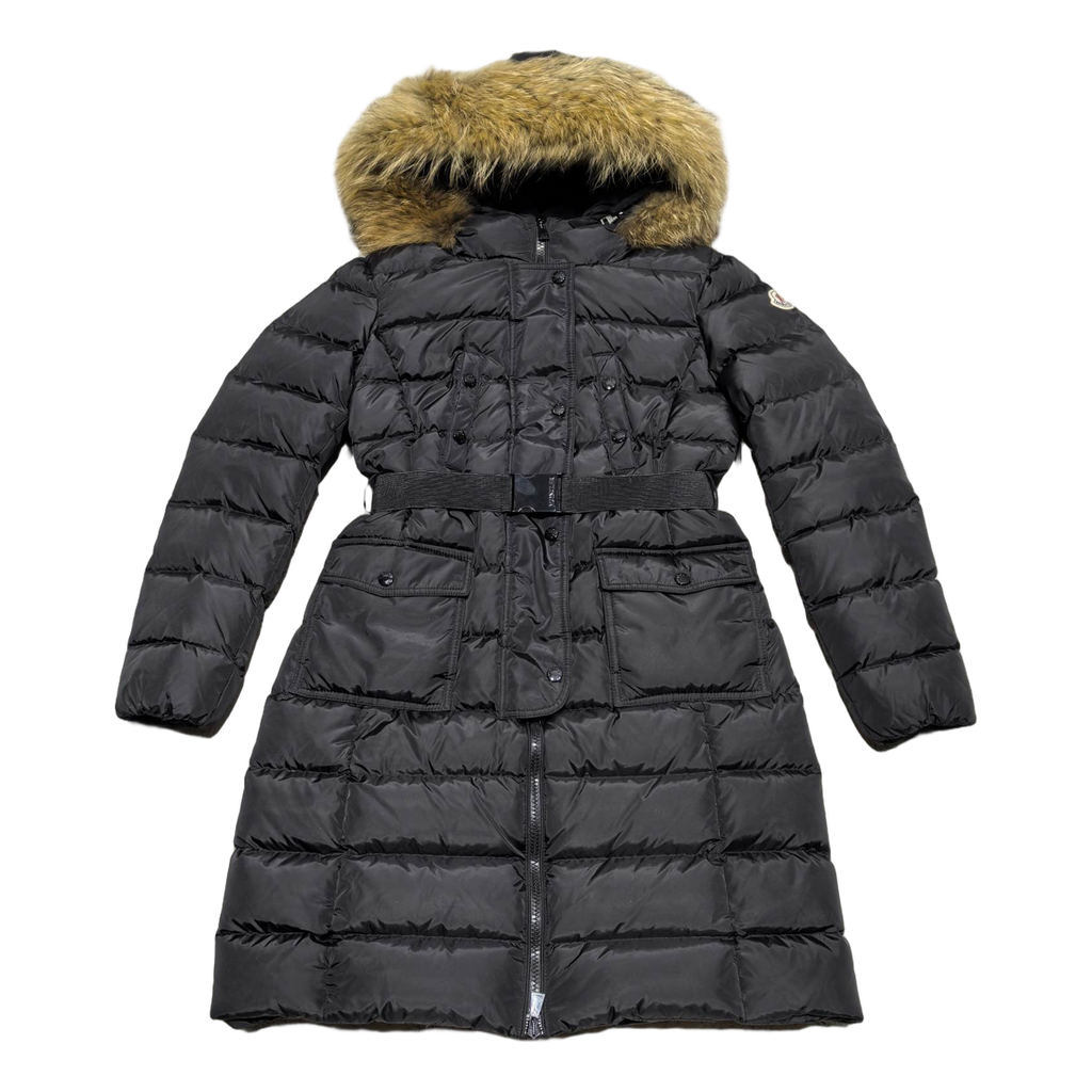 Moncler Four-Pocket Fur-Trim Hooded Long Puffer Coat – Black | Premium Down | Luxury Outerwear