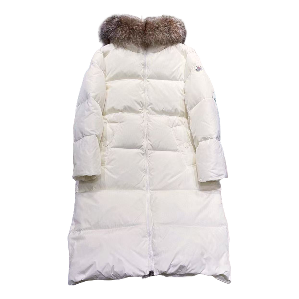 Moncler Marrionnier Long Puffer Coat – Ivory | Premium Down | Luxury Outerwear