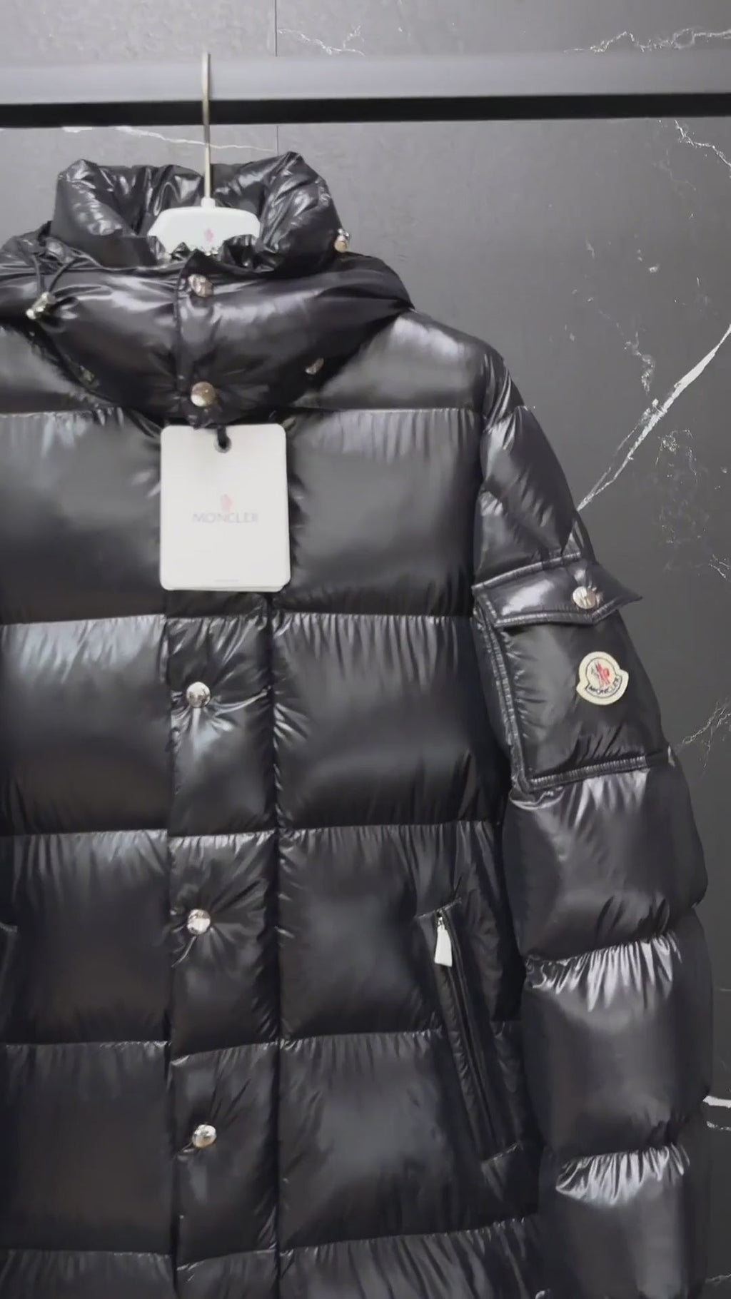 Moncler Hanoverian Glossy Hooded Long Puffer Coat | Premium Down | Luxury Outerwear