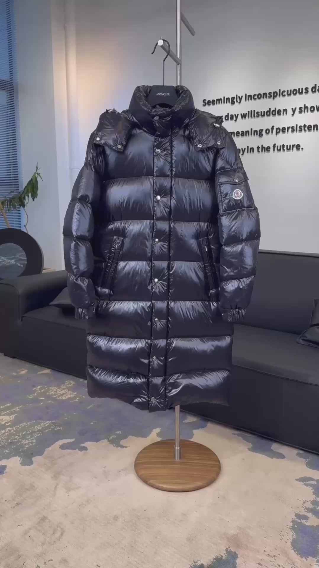 Moncler Hanoverian Glossy Hooded Long Puffer Coat | Premium Down | Luxury Outerwear