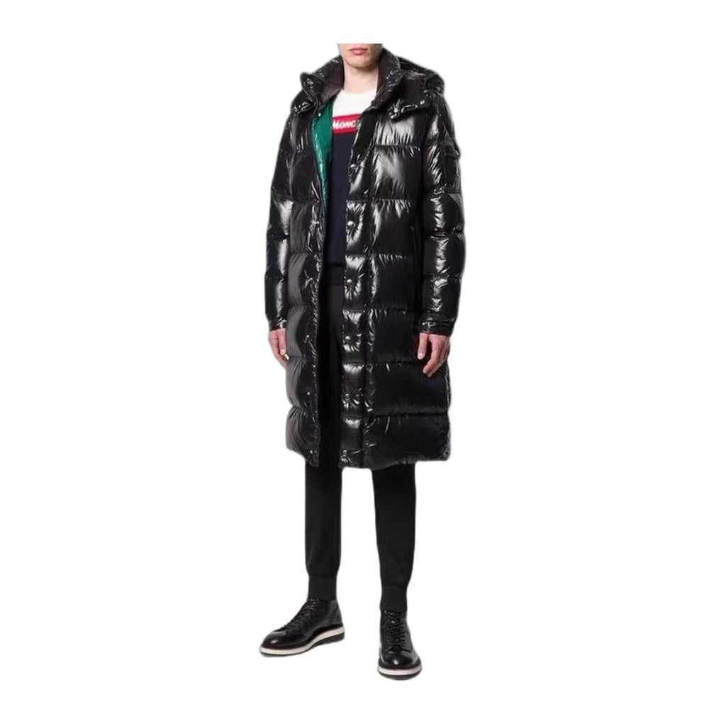 Moncler Hanoverian Glossy Hooded Long Puffer Coat | Premium Down | Luxury Outerwear