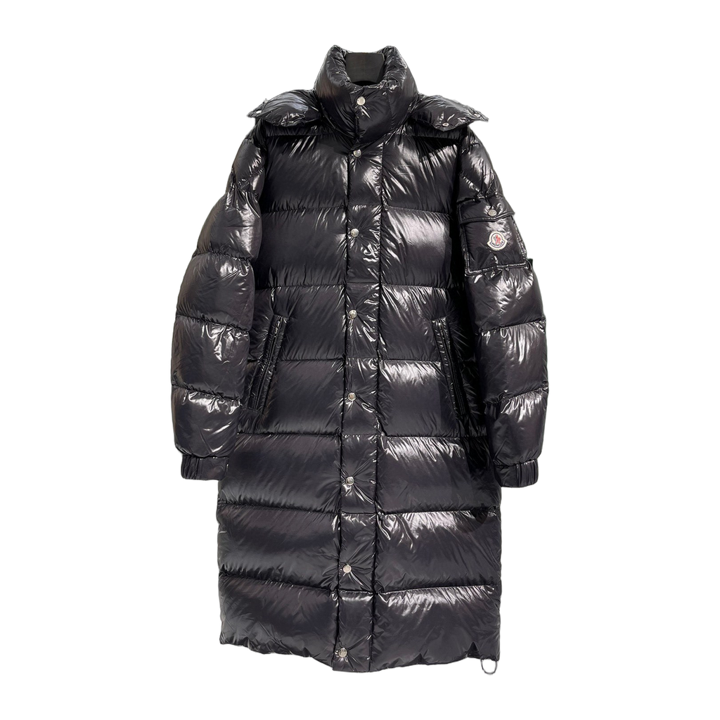 Moncler Hanoverian Glossy Hooded Long Puffer Coat | Premium Down | Luxury Outerwear