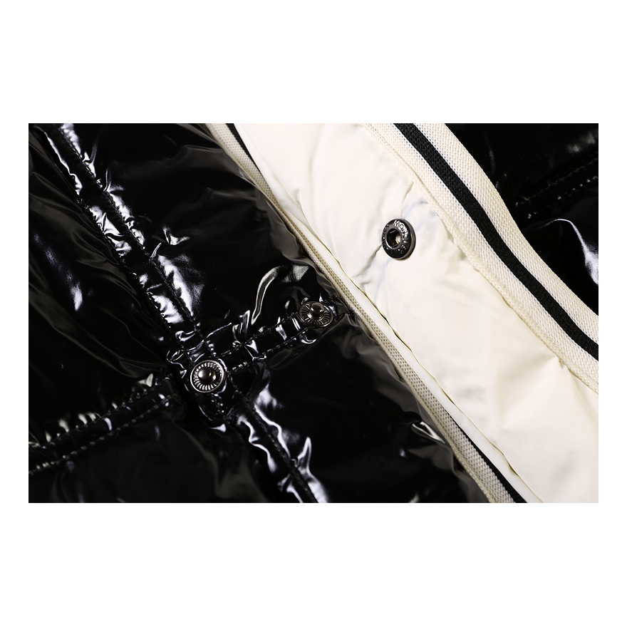 Moncler Contrast-Trim Glossy Hooded Puffer Jacket | Premium Down | Luxury Outerwear