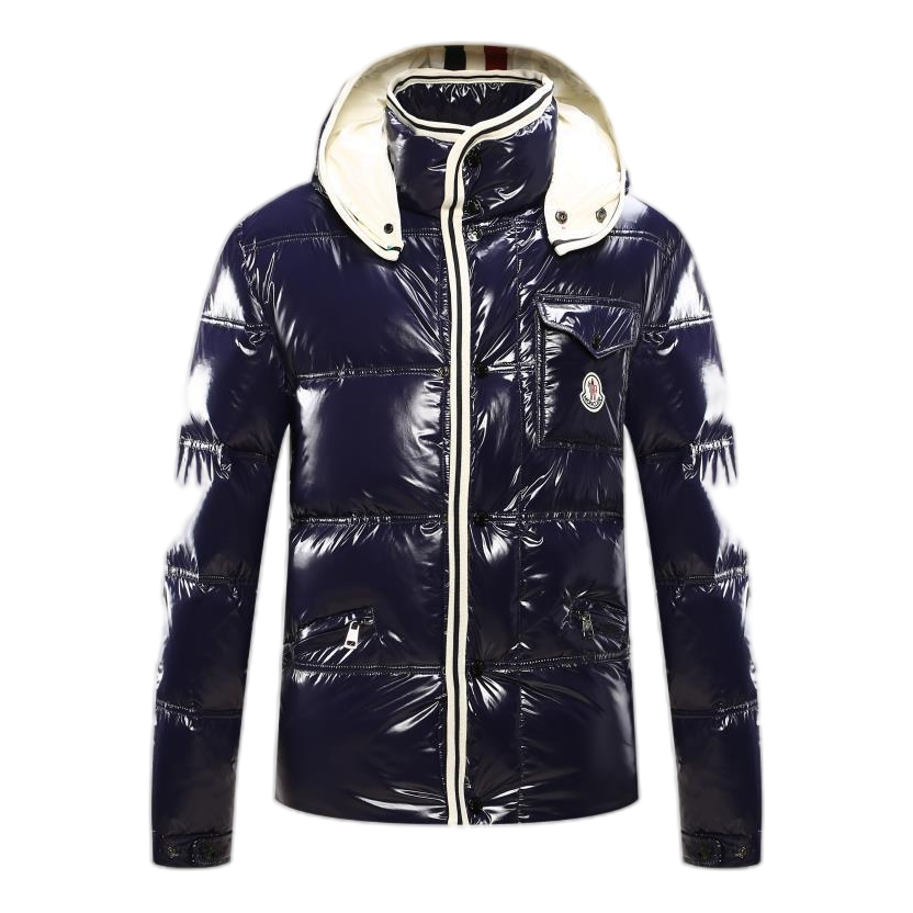 Moncler Contrast-Trim Glossy Hooded Puffer Jacket | Premium Down | Luxury Outerwear