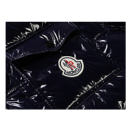 Moncler Contrast-Trim Glossy Hooded Puffer Jacket | Premium Down | Luxury Outerwear