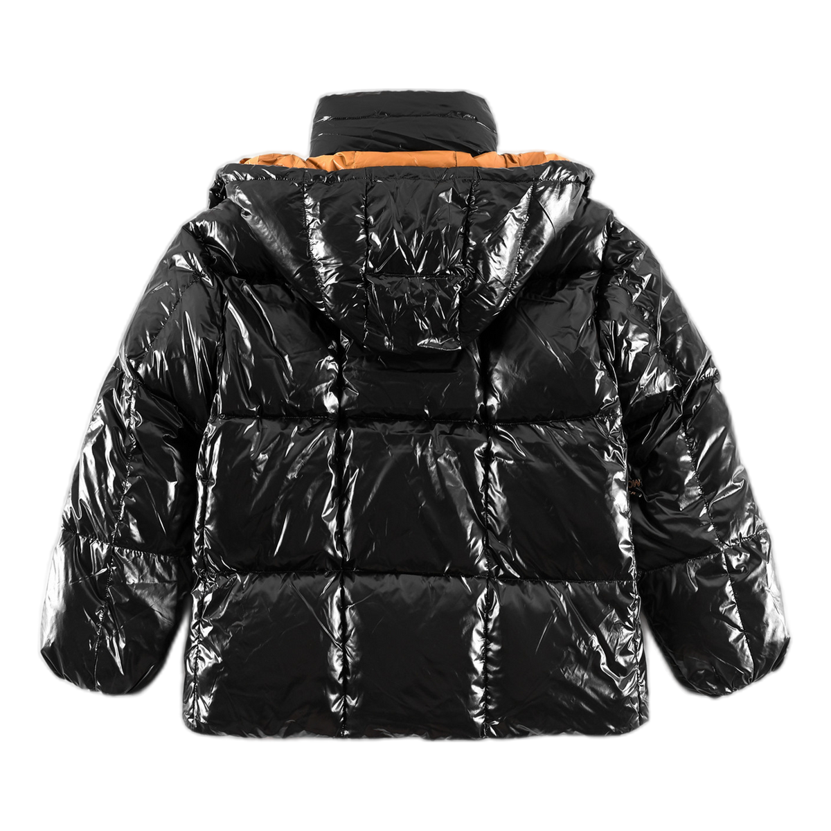 Moncler Copper-Lined Glossy Short Puffer Jacket – Black | Premium Down | Luxury Outerwear