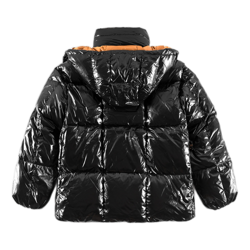 Moncler Copper-Lined Glossy Short Puffer Jacket – Black | Premium Down | Luxury Outerwear