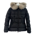 Moncler Cinched-Waist Fur-Trim Hooded Puffer Jacket – Black | Premium Down | Luxury Outerwear