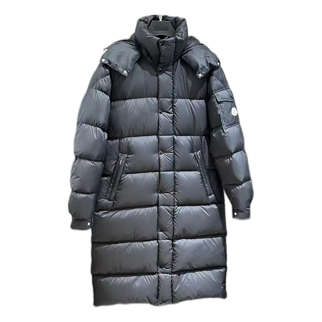Moncler Hanoverian Hooded Long Puffer Coat – Black | Premium Down | Luxury Outerwear