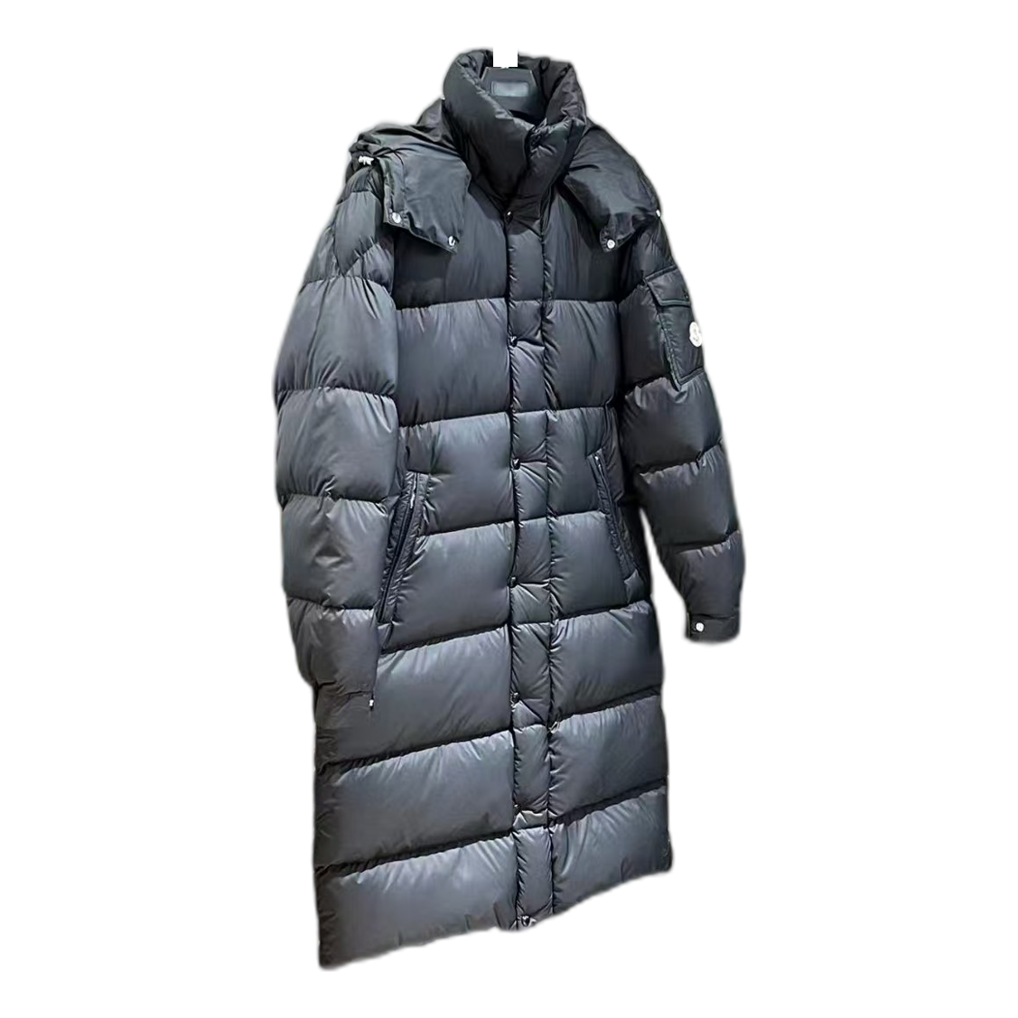 Moncler Hanoverian Hooded Long Puffer Coat – Black | Premium Down | Luxury Outerwear