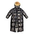 Moncler Gold-Lined Glossy Long Puffer Coat – Black | Premium Down | Luxury Outerwear