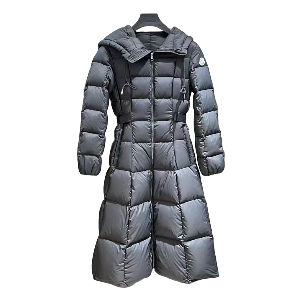 Moncler Faucon Hooded Long Puffer Coat – Black | Premium Down | Luxury Outerwear