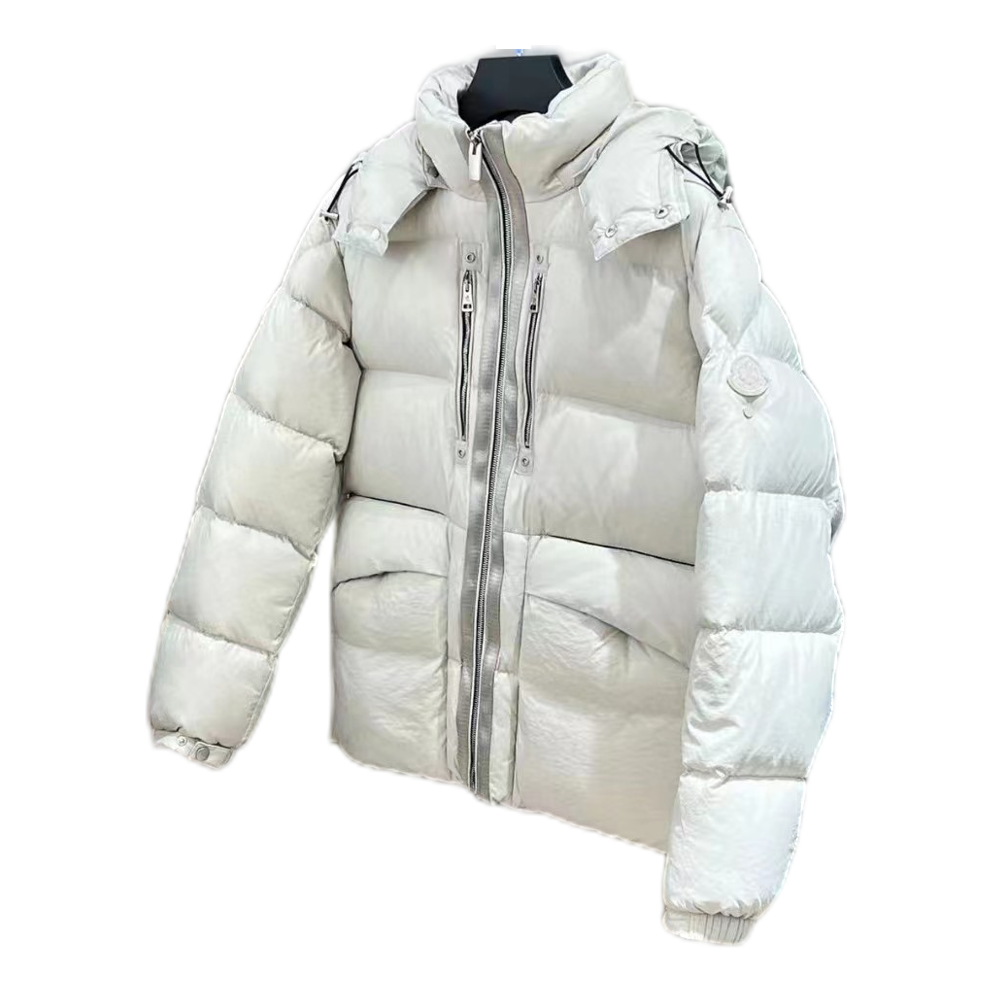 Moncler Double-Zip Hooded Puffer Jacket – Off White | Premium Down | Luxury Outerwear