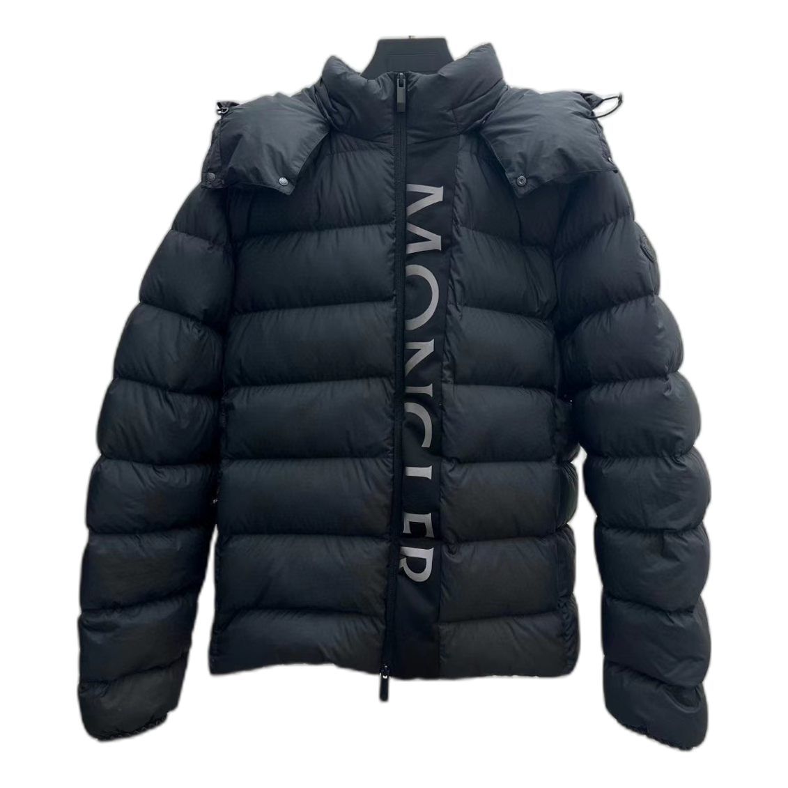 Moncler Vertical-Logo Snap-Front Puffer Jacket – Black | Premium Down | Luxury Outerwear