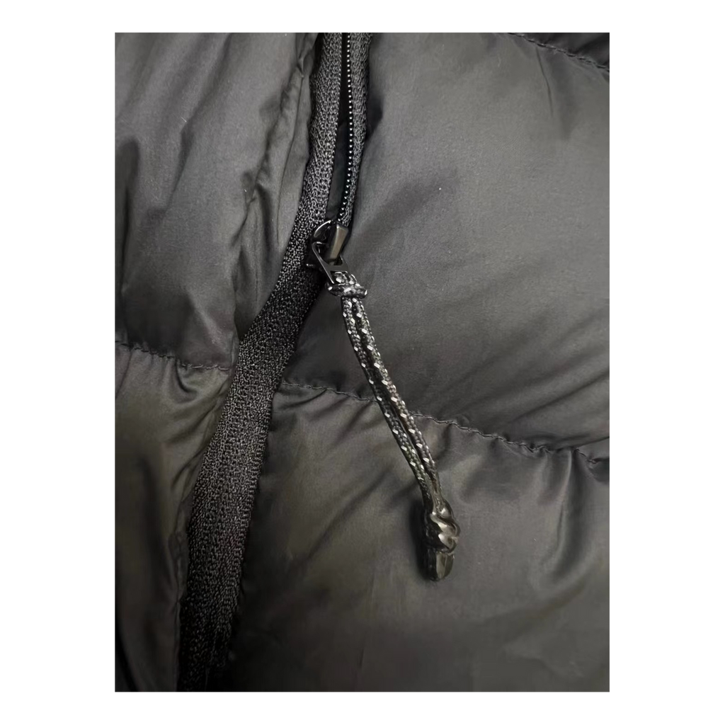 Moncler Vertical-Logo Snap-Front Puffer Jacket – Black | Premium Down | Luxury Outerwear