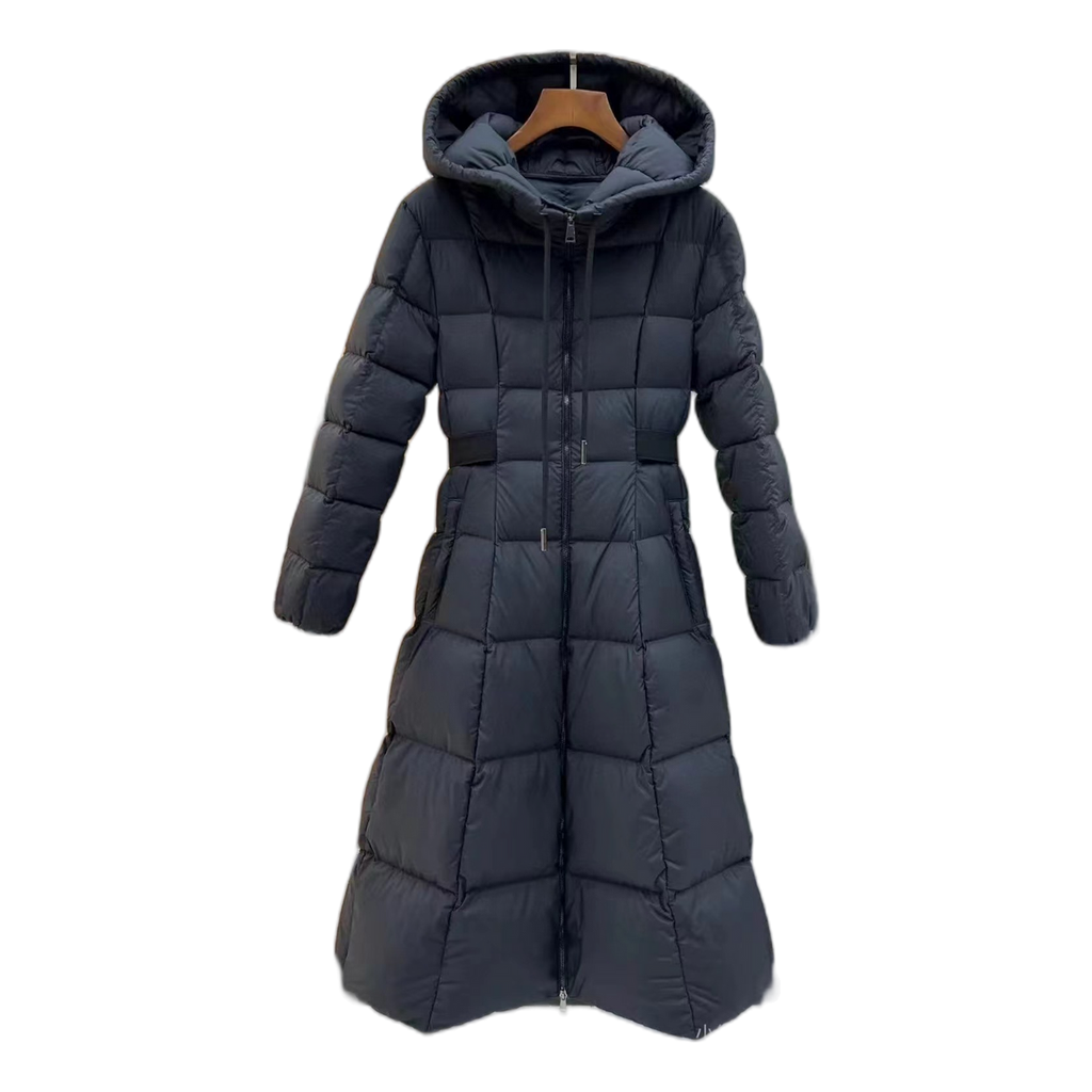 Moncler Drawstring-Hood Fitted Long Puffer Coat – Black | Premium Down | Luxury Outerwear