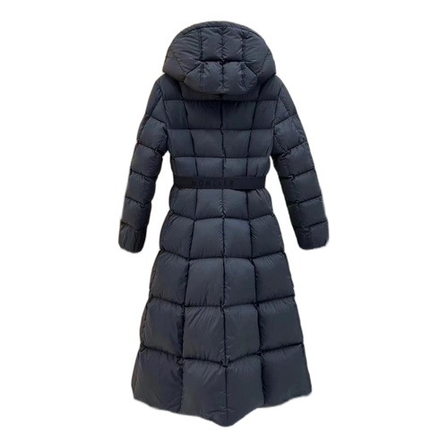 Moncler Drawstring-Hood Fitted Long Puffer Coat – Black | Premium Down | Luxury Outerwear