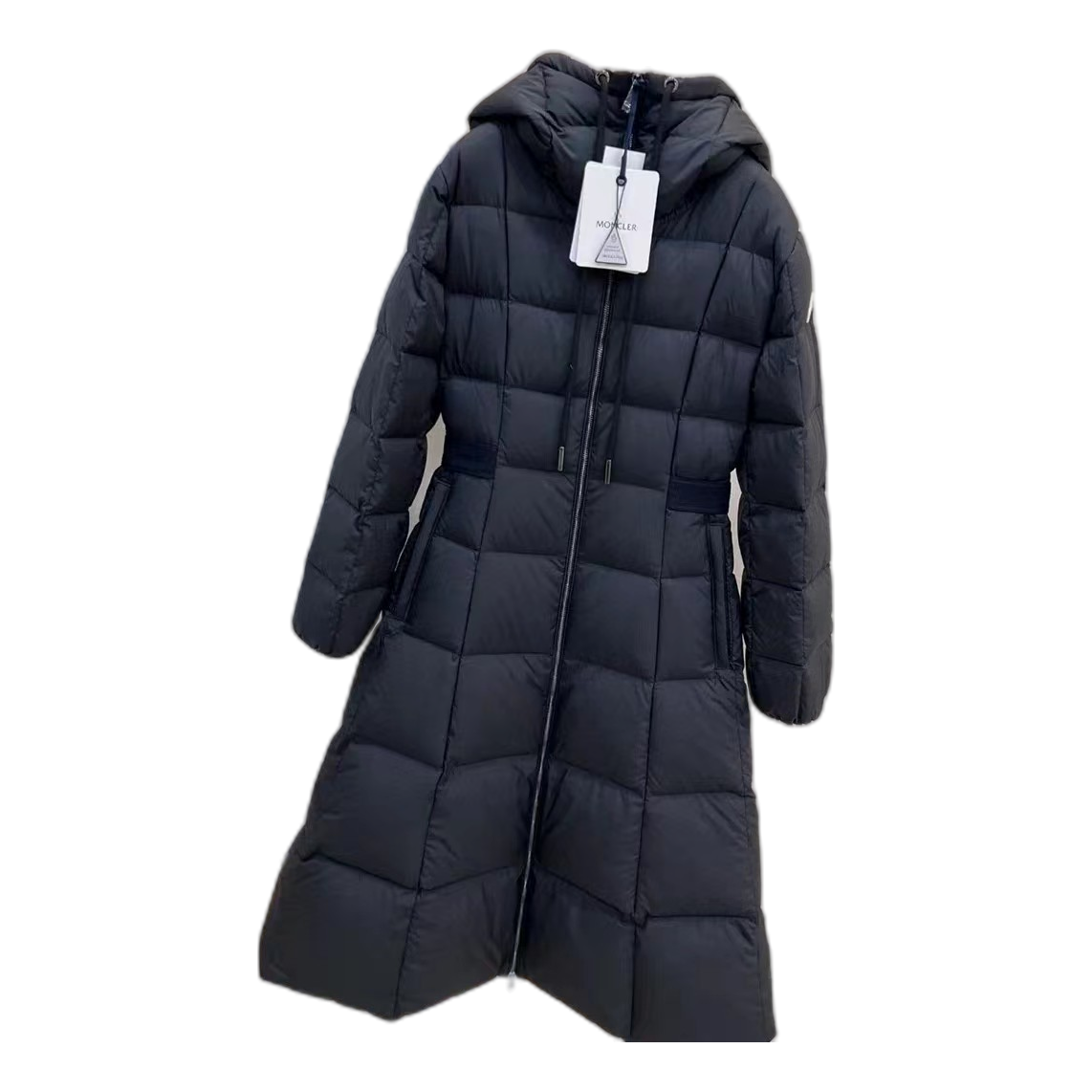 Moncler Drawstring-Hood Fitted Long Puffer Coat – Black | Premium Down | Luxury Outerwear