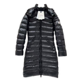Moncler Narrow-Quilt Fur-Trim Hooded Long Puffer Coat – Black | Premium Down | Luxury Outerwear