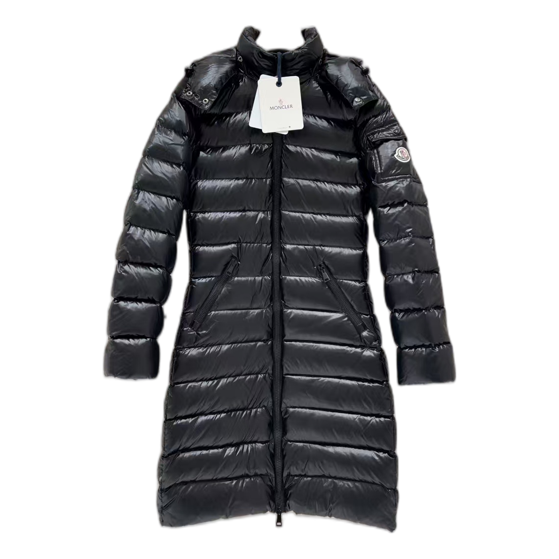 Moncler Narrow-Quilt Fur-Trim Hooded Long Puffer Coat – Black | Premium Down | Luxury Outerwear