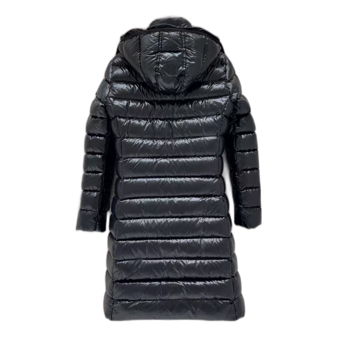Moncler Narrow-Quilt Fur-Trim Hooded Long Puffer Coat – Black | Premium Down | Luxury Outerwear