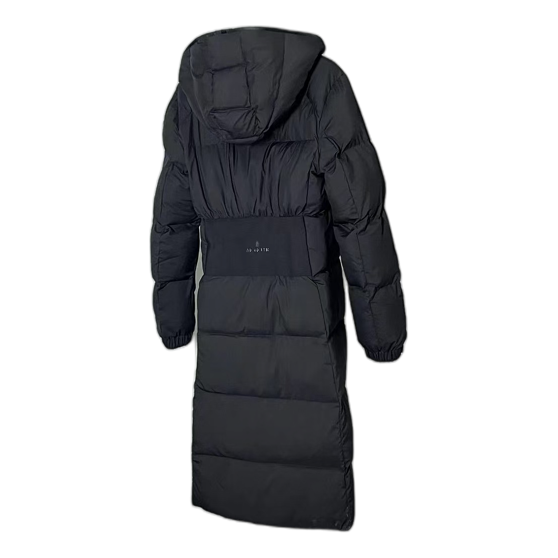 Moncler Matte Zip-Front Hooded Long Puffer Coat – Black | Premium Down | Luxury Outerwear
