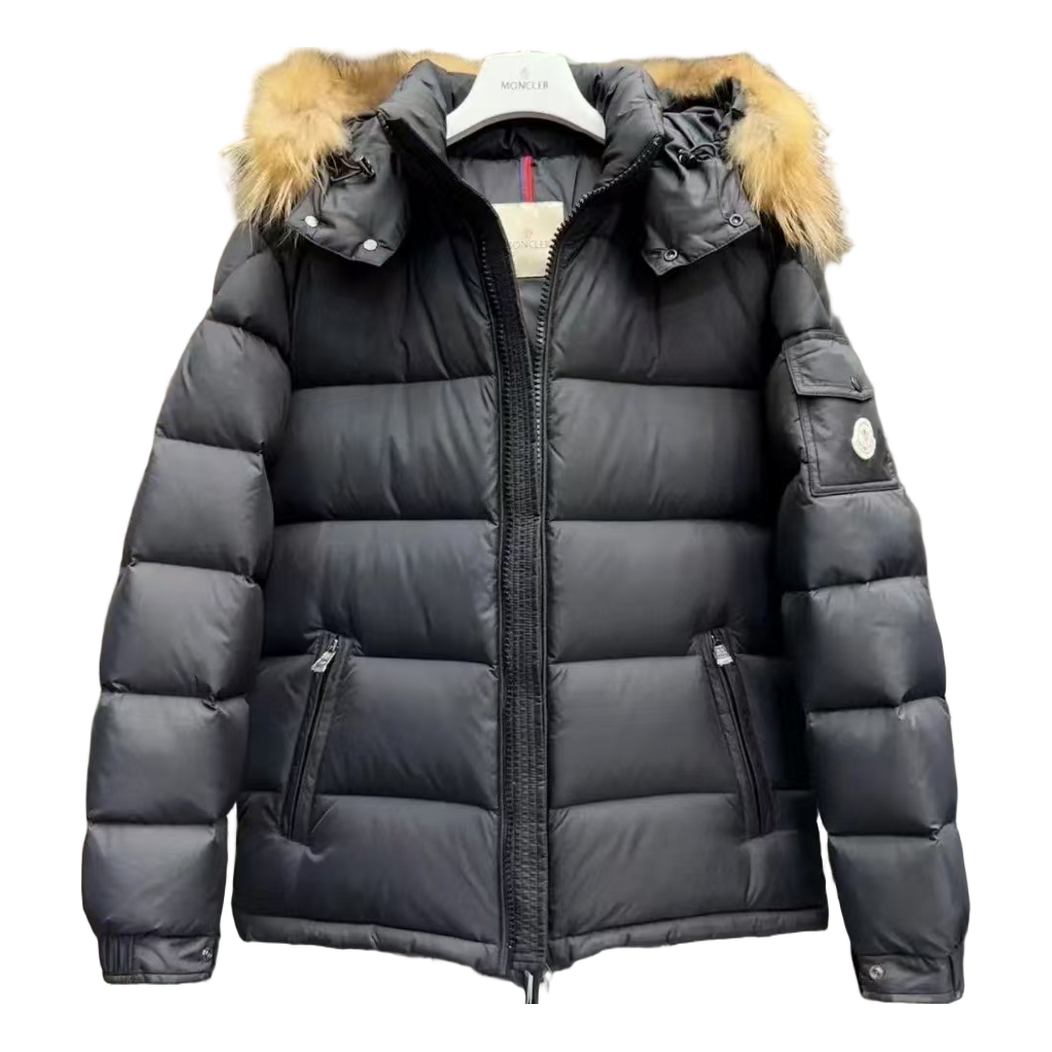 Moncler Fur-Trim Hooded Puffer Jacket – Black | Premium Down | Luxury Outerwear