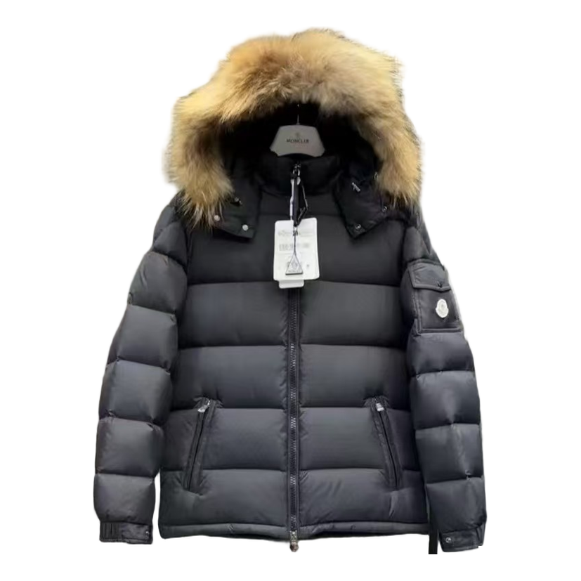 Moncler Fur-Trim Hooded Puffer Jacket – Black | Premium Down | Luxury Outerwear