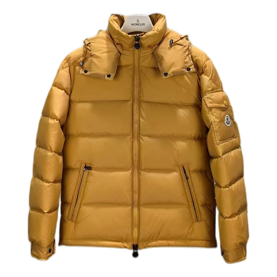 Moncler Maya Hooded Puffer Jacket – Yellow | Premium Down | Luxury Outerwear