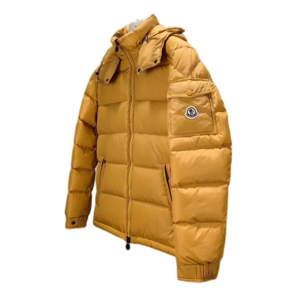 Moncler Maya Hooded Puffer Jacket – Yellow | Premium Down | Luxury Outerwear