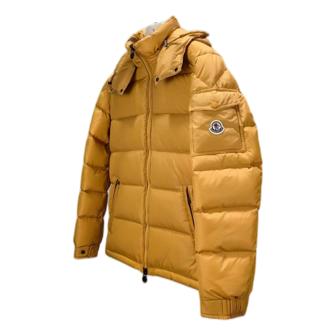 Moncler Maya Hooded Puffer Jacket – Yellow | Premium Down | Luxury Outerwear