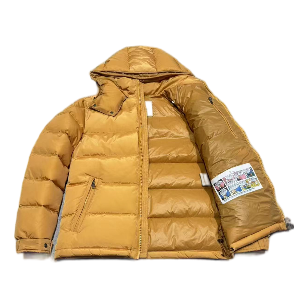 Moncler Maya Hooded Puffer Jacket – Yellow | Premium Down | Luxury Outerwear