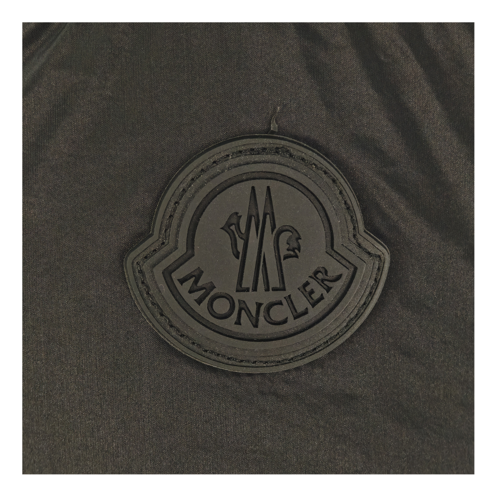 Moncler Tonal-Logo High-Collar Puffer Jacket – Black | Premium Down | Luxury Outerwear