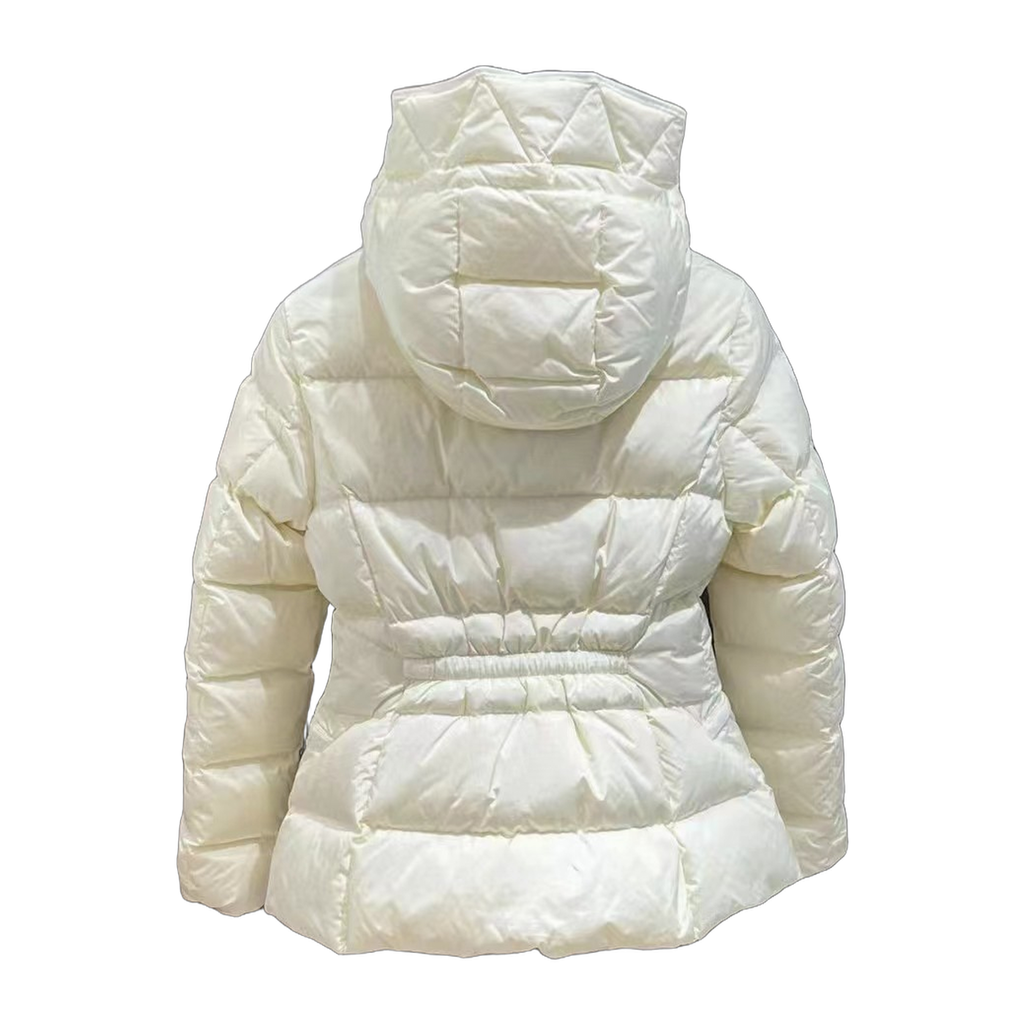 Moncler Fitted Hooded Short Puffer Jacket – Ivory | Premium Down | Luxury Outerwear