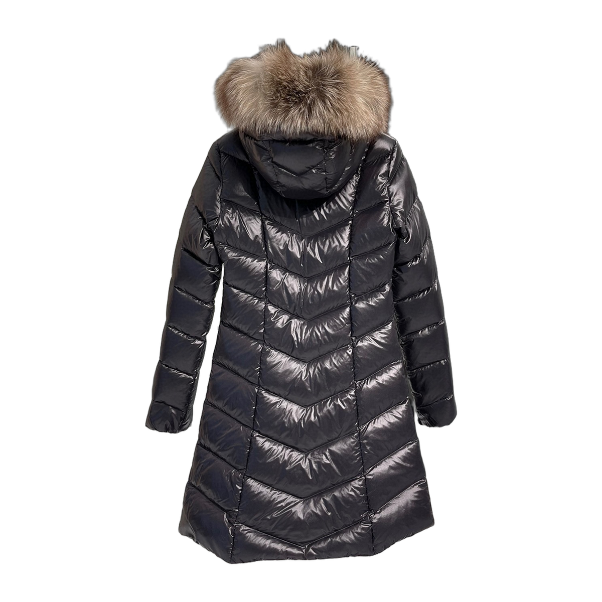 Moncler Fulmarus Chevron-Quilted Fur-Trim Long Coat | Premium Down | Luxury Outerwear