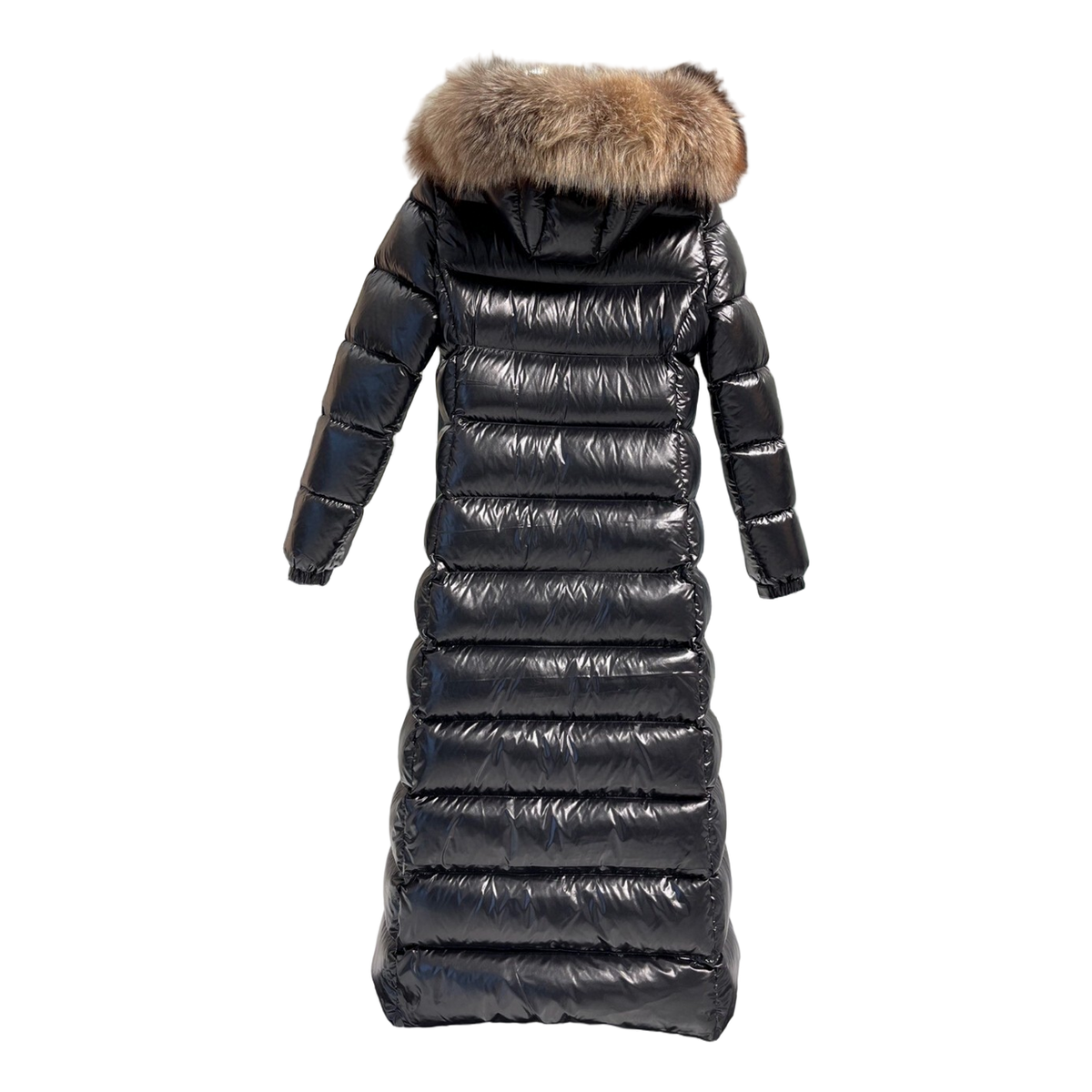 Moncler Glossy Fur-Trim Hooded Long Puffer Coat | Premium Down | Luxury Outerwear