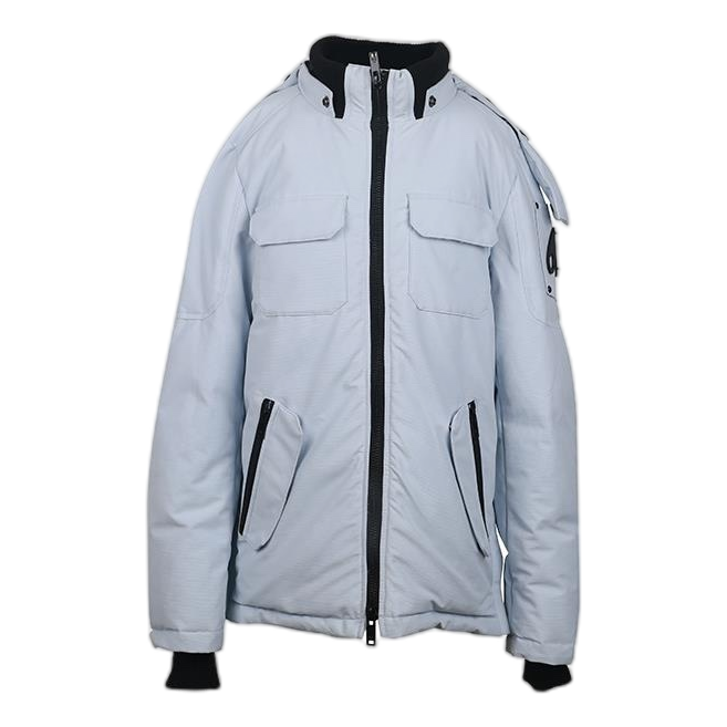 Moose Knuckles Contrast-Pocket Hooded Winter Parka – Grey | Canadian Down | Extreme Cold