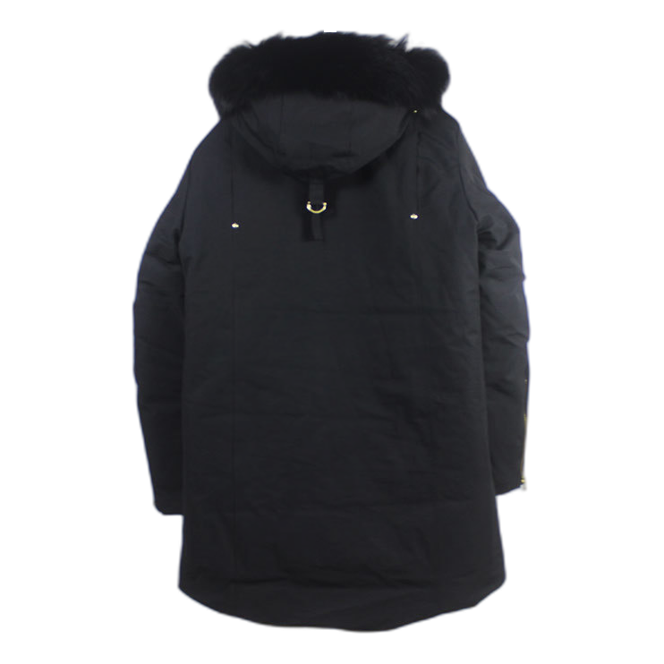 Moose Knuckles Stag Lake Gold-Trim Fur-Hood Parka – Black | Canadian Down | Extreme Cold