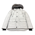 Moose Knuckles Four-Pocket Fur-Trim Hooded Puffer Jacket – White | Canadian Down | Extreme Cold
