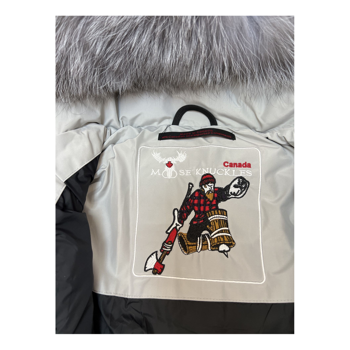 Moose Knuckles Four-Pocket Fur-Trim Hooded Puffer Jacket – White | Canadian Down | Extreme Cold