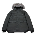 Moose Knuckles Four-Pocket Fur-Trim Hooded Puffer Jacket – Black | Canadian Down | Extreme Cold