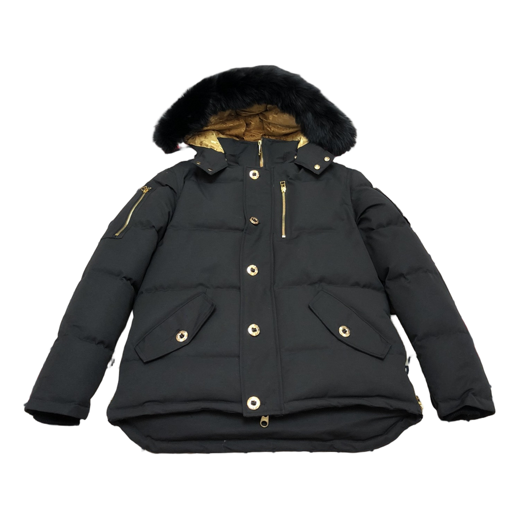 Moose Knuckles Gold 3Q Fur-Trim Puffer Jacket – Black | Canadian Down | Extreme Cold